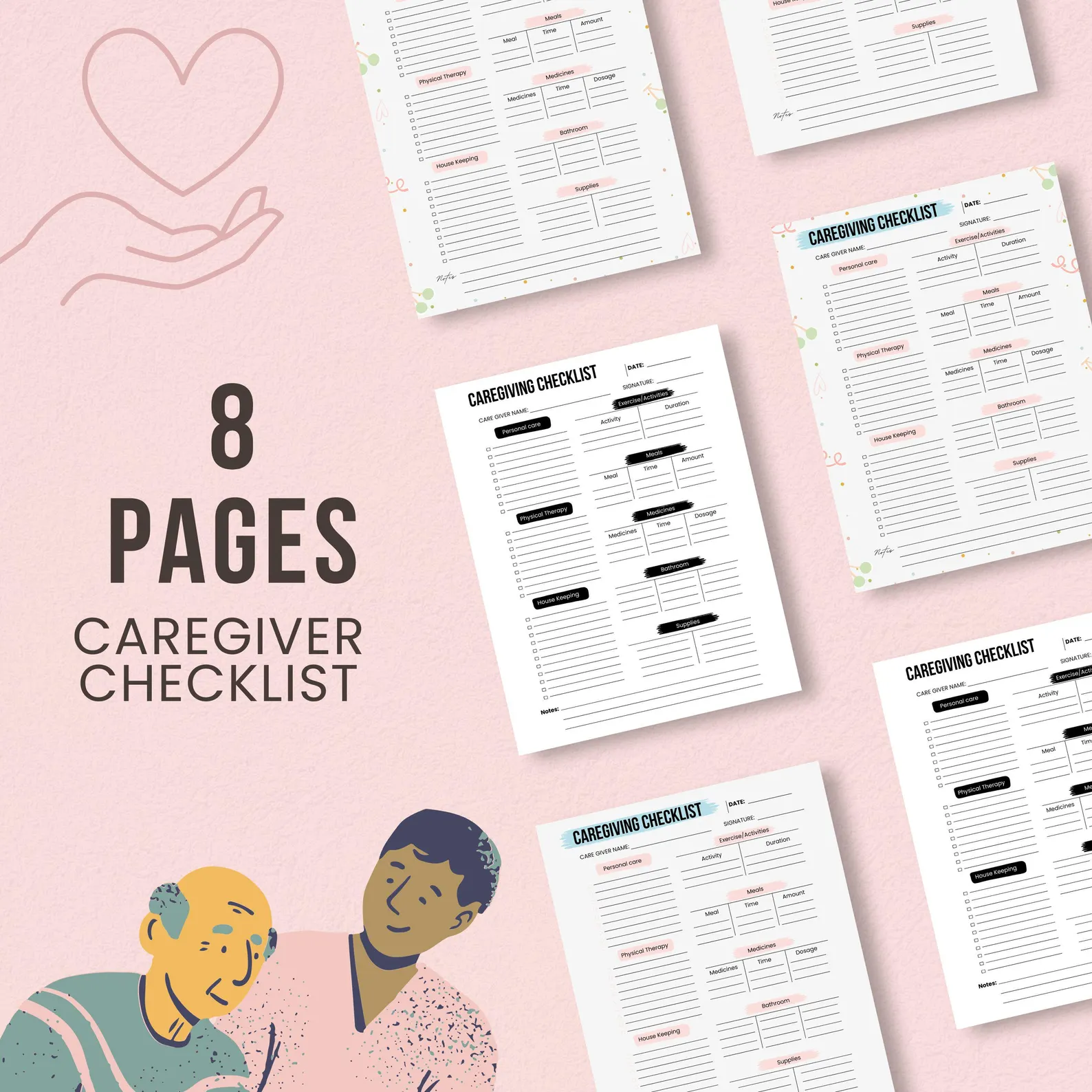 Caregiver Planner | Caregiver Checklist | Home Health Care - Image 4