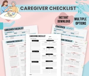 Caregiver Checklist | Caregiver Daily Log Instant Download