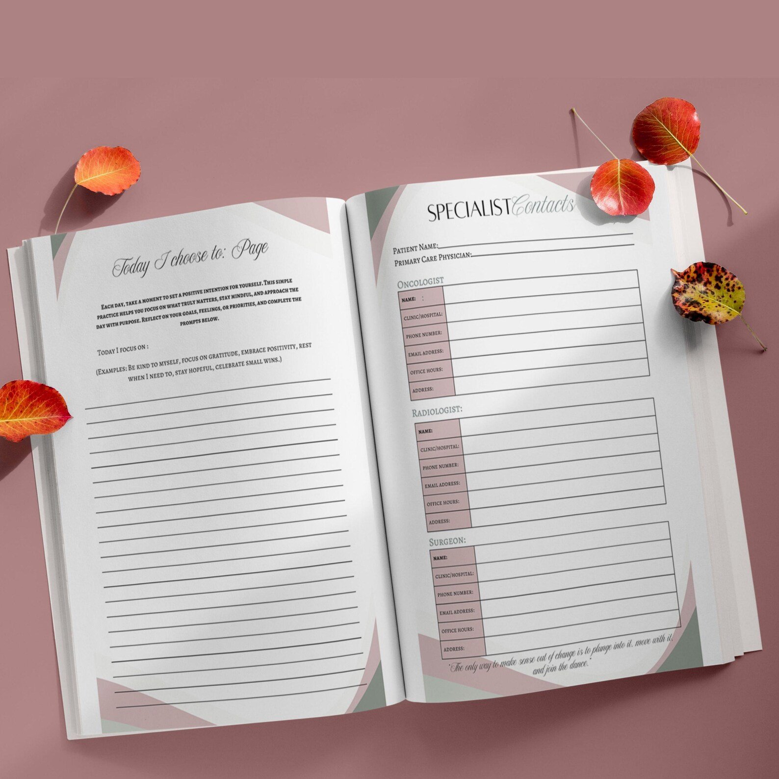 Breast Cancer Journal for Women, Digital Cancer Patient Journal, Cancer Patient Gift - Image 3