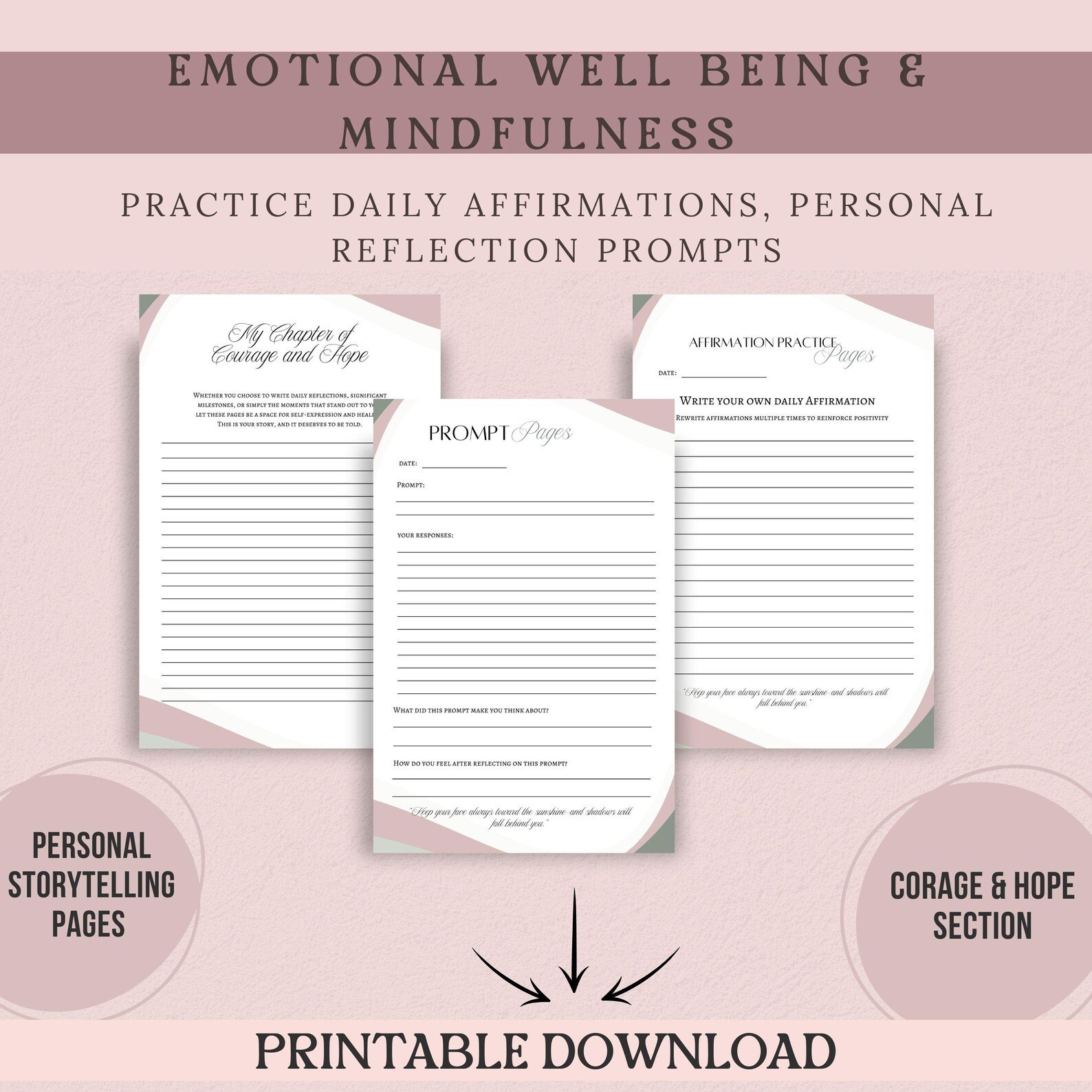 Breast Cancer Journal for Women, Digital Cancer Patient Journal, Cancer Patient Gift - Image 6