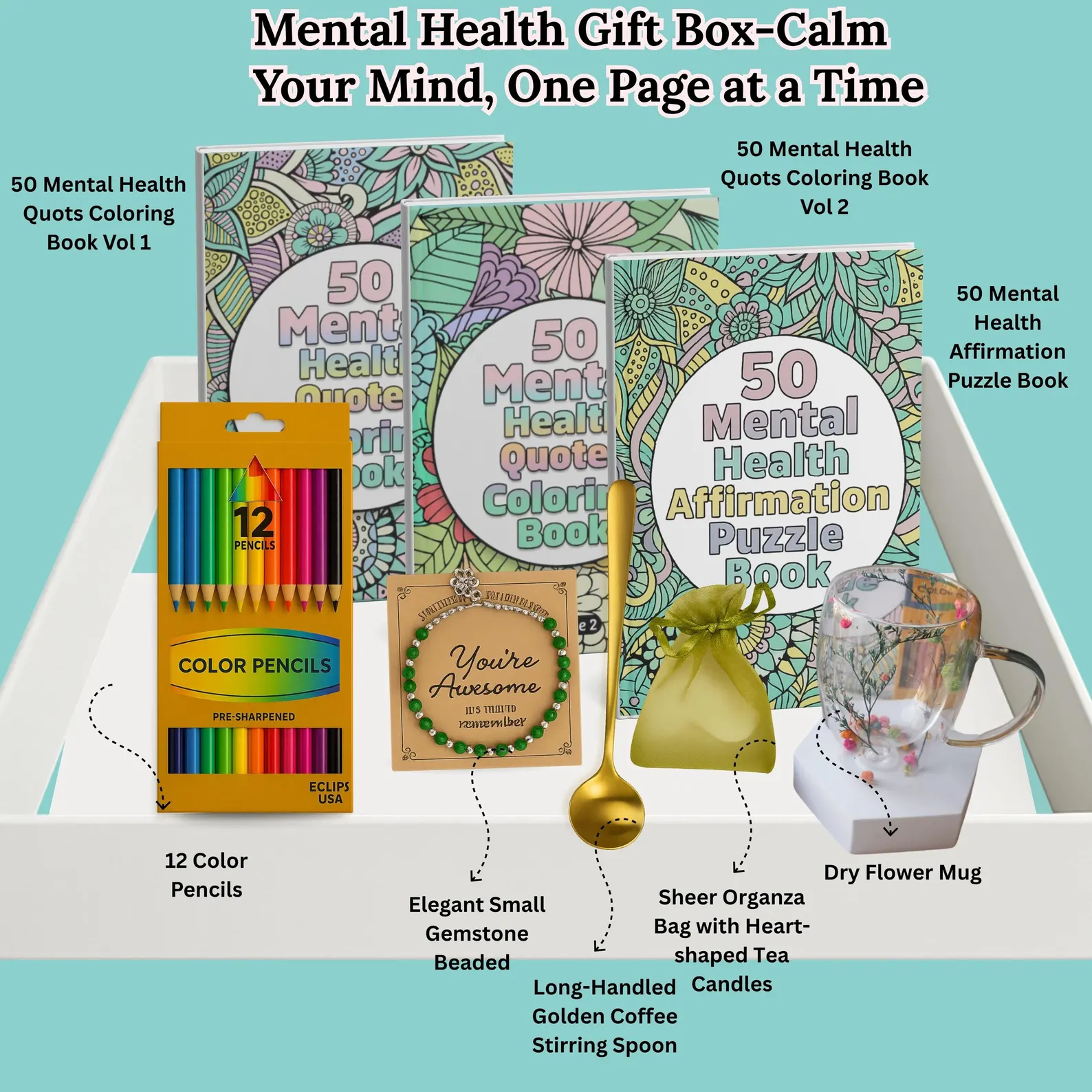 Mental Health Gift Box, Self-Care Package | Wellness Essentials